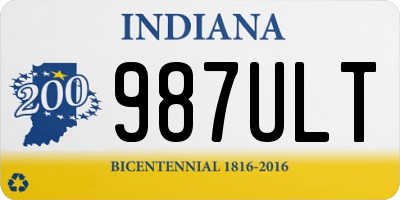 IN license plate 987ULT