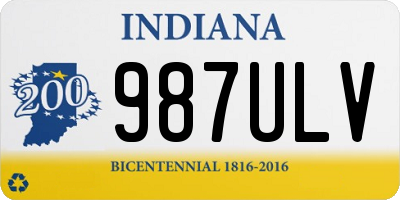 IN license plate 987ULV