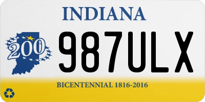 IN license plate 987ULX