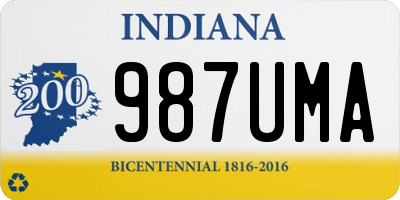 IN license plate 987UMA