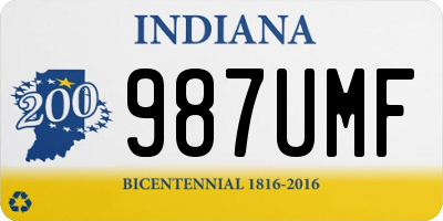 IN license plate 987UMF