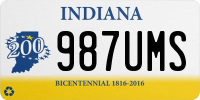 IN license plate 987UMS