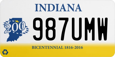 IN license plate 987UMW