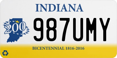 IN license plate 987UMY