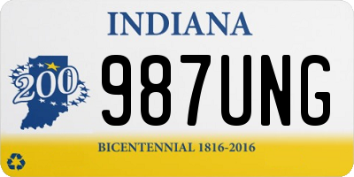 IN license plate 987UNG