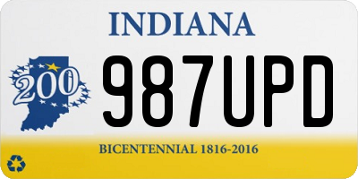 IN license plate 987UPD