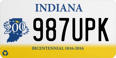 IN license plate 987UPK