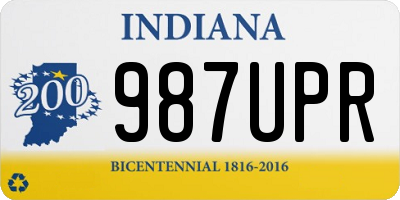 IN license plate 987UPR