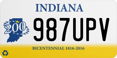 IN license plate 987UPV