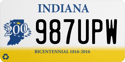 IN license plate 987UPW