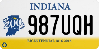 IN license plate 987UQH