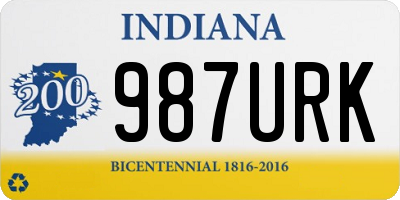 IN license plate 987URK