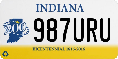 IN license plate 987URU