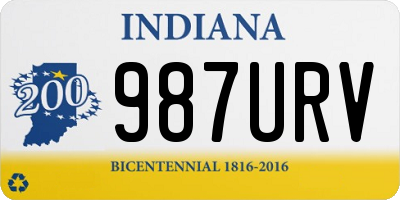 IN license plate 987URV