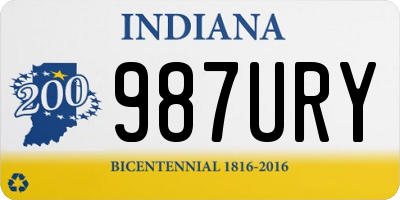 IN license plate 987URY