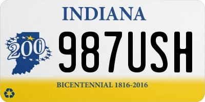 IN license plate 987USH