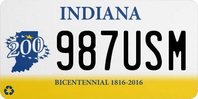 IN license plate 987USM