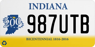 IN license plate 987UTB