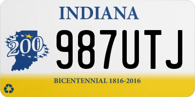 IN license plate 987UTJ