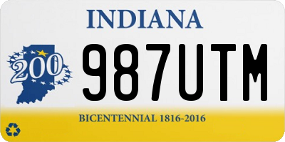 IN license plate 987UTM