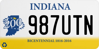 IN license plate 987UTN