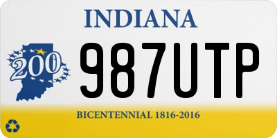 IN license plate 987UTP