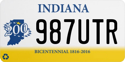 IN license plate 987UTR