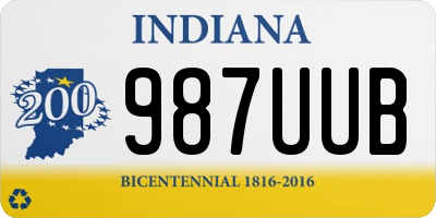 IN license plate 987UUB