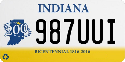 IN license plate 987UUI