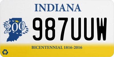 IN license plate 987UUW