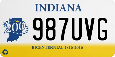 IN license plate 987UVG