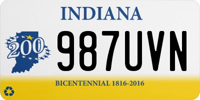 IN license plate 987UVN