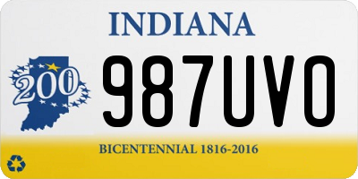 IN license plate 987UVO