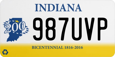 IN license plate 987UVP