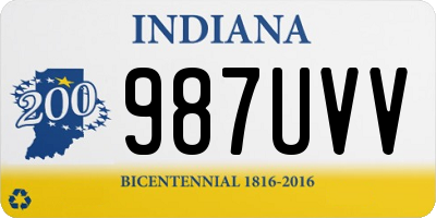 IN license plate 987UVV