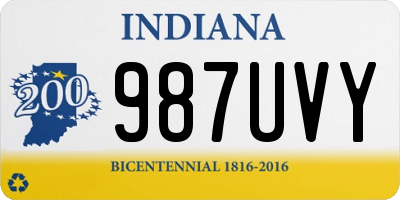 IN license plate 987UVY