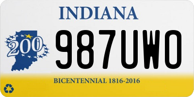 IN license plate 987UWO