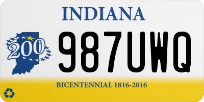 IN license plate 987UWQ