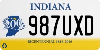 IN license plate 987UXD