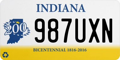 IN license plate 987UXN