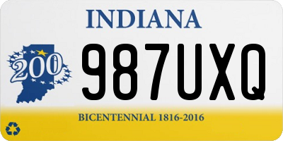 IN license plate 987UXQ