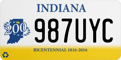 IN license plate 987UYC