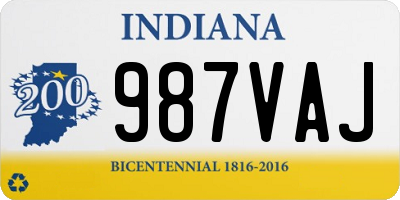 IN license plate 987VAJ