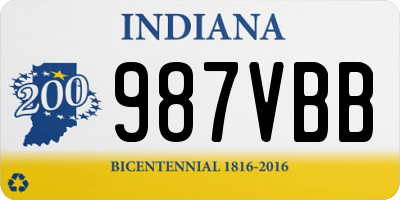 IN license plate 987VBB