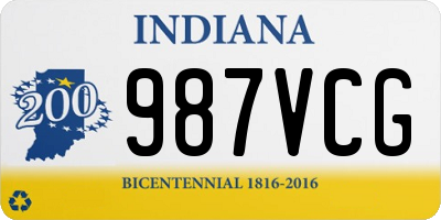 IN license plate 987VCG