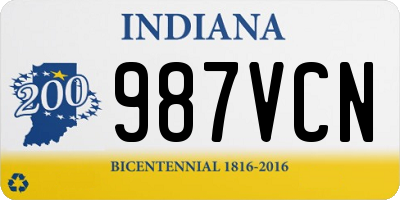 IN license plate 987VCN