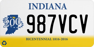 IN license plate 987VCV