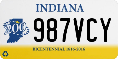 IN license plate 987VCY