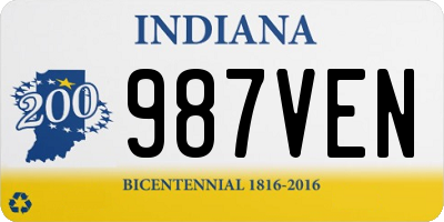 IN license plate 987VEN