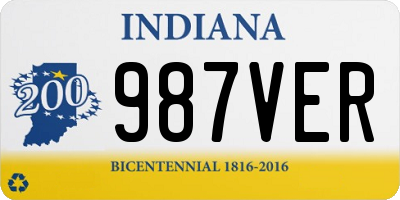 IN license plate 987VER